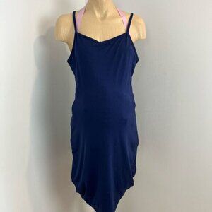 Rose Maternite Maternity Pregnancy Stretch Blue Nighty Medium Dress Midi Pyjamas